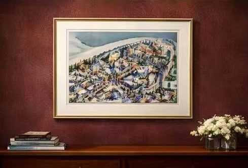 AP-16: Where Empires Sleep – Limited Edition Signed Art Print by Kurt Xu | 12x16 Architectural Cityscape Wall Art | Fine Art Illustration | Collector Artwork