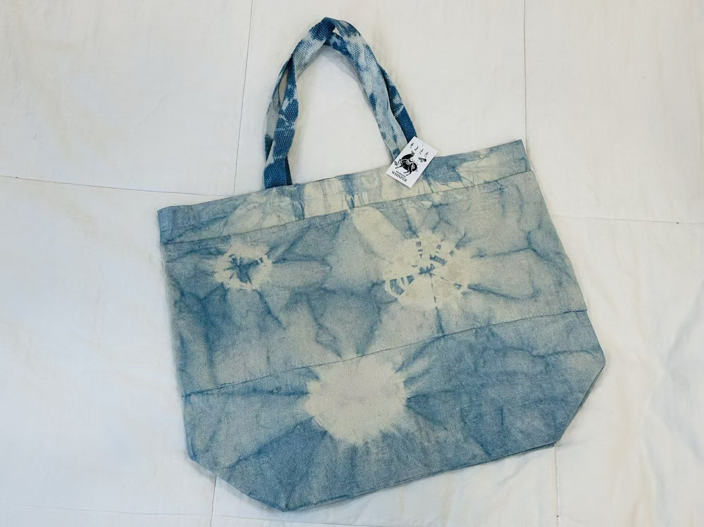 Indigo Batik Pet Tote Bag – Handmade Cotton Carry Bag for Small Pets (BA-05)