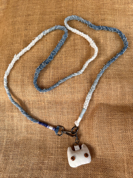 Handmade Bag Charm | Indigo Batik Purse Charm | Fabric Keychain | Textile Bag Accessory | Gift for Her