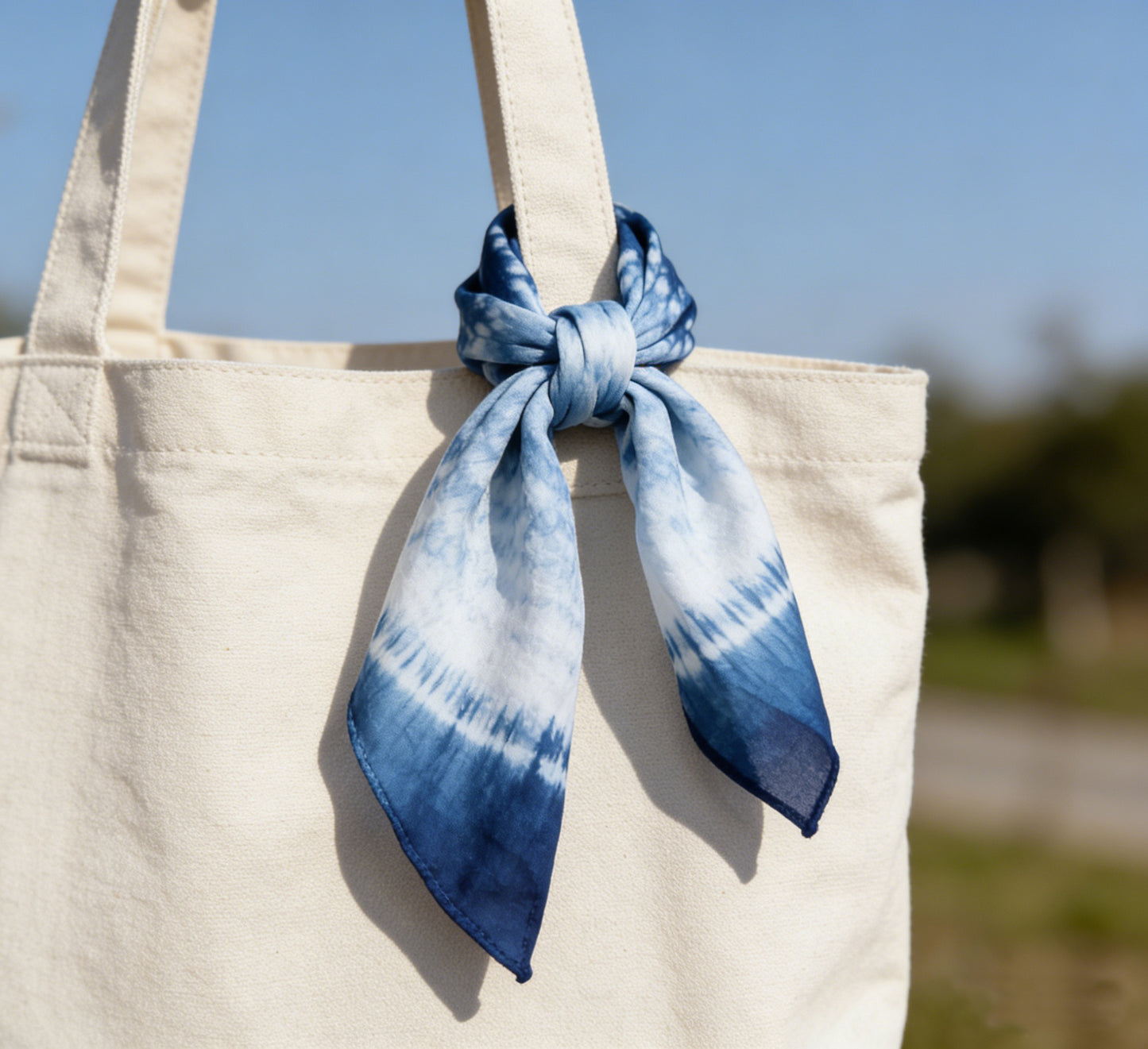 Indigo Tie Dye Scarf, Blue Wave Fish Scale Scarf ,  Cotton Scarf Wrap, Hand Dyed Fringe Scarf,  Travel Accessory, Blue Batik Shawl, Shibori Scarf, Art to Wear，Statement Scarf，Festival Outfit, Slow Fashion Clothing, Gift for Her #BH21E