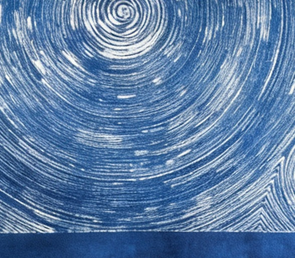 Indigo Dyed Zen Wrap Batik Tea Mat, Indigo Shibori Hand Paint Table Mat, Hand Dyed Cotton Table Tea Mat, Blue  White Table Linen #BH22D