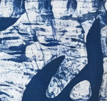 Hand-Dyed Indigo Batik Jute Tote – Boho Wax-Resist Shoulder, Reusable Shopping, Beach, Travel, Artisanal Batik Design Bag #BA01E