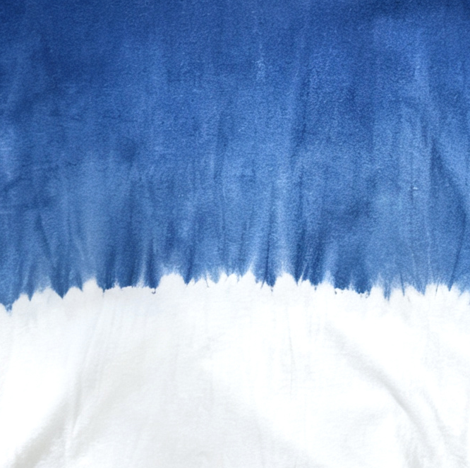 Handmade Indigo Gradient Tie-Dye T-Shirt | Natural Plant Indigo Cotton Tee | Ocean Wave Dip Dye Shirt | Unisex Handmade Shirt | Wearable Textile Art