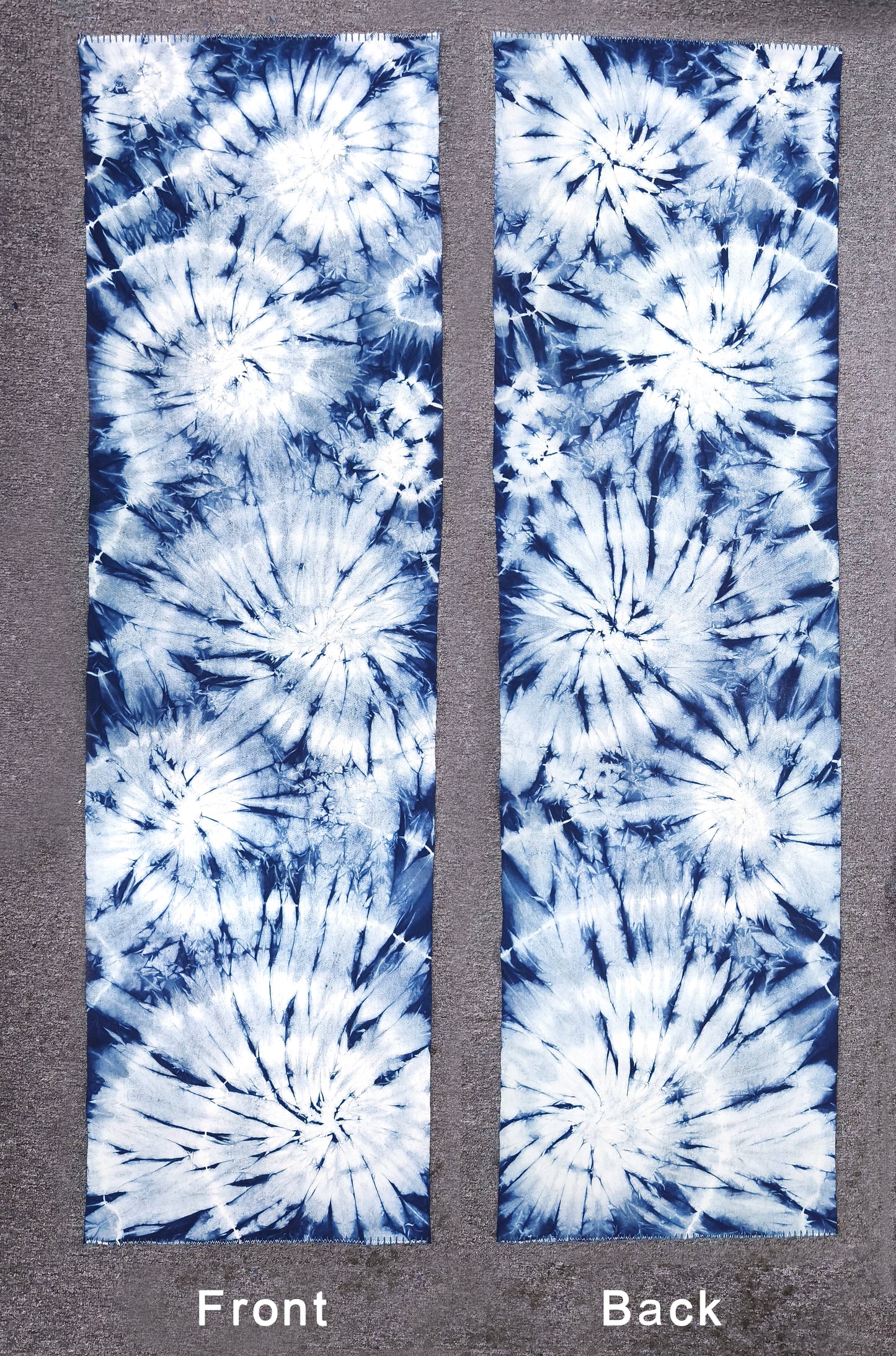 Indigo Shibori Table Runner, Hand Dyed Cotton Table Runner, Japandi Table Decor, Blue White Table Linen, Japanese Farmhouse Centerpiece #B22