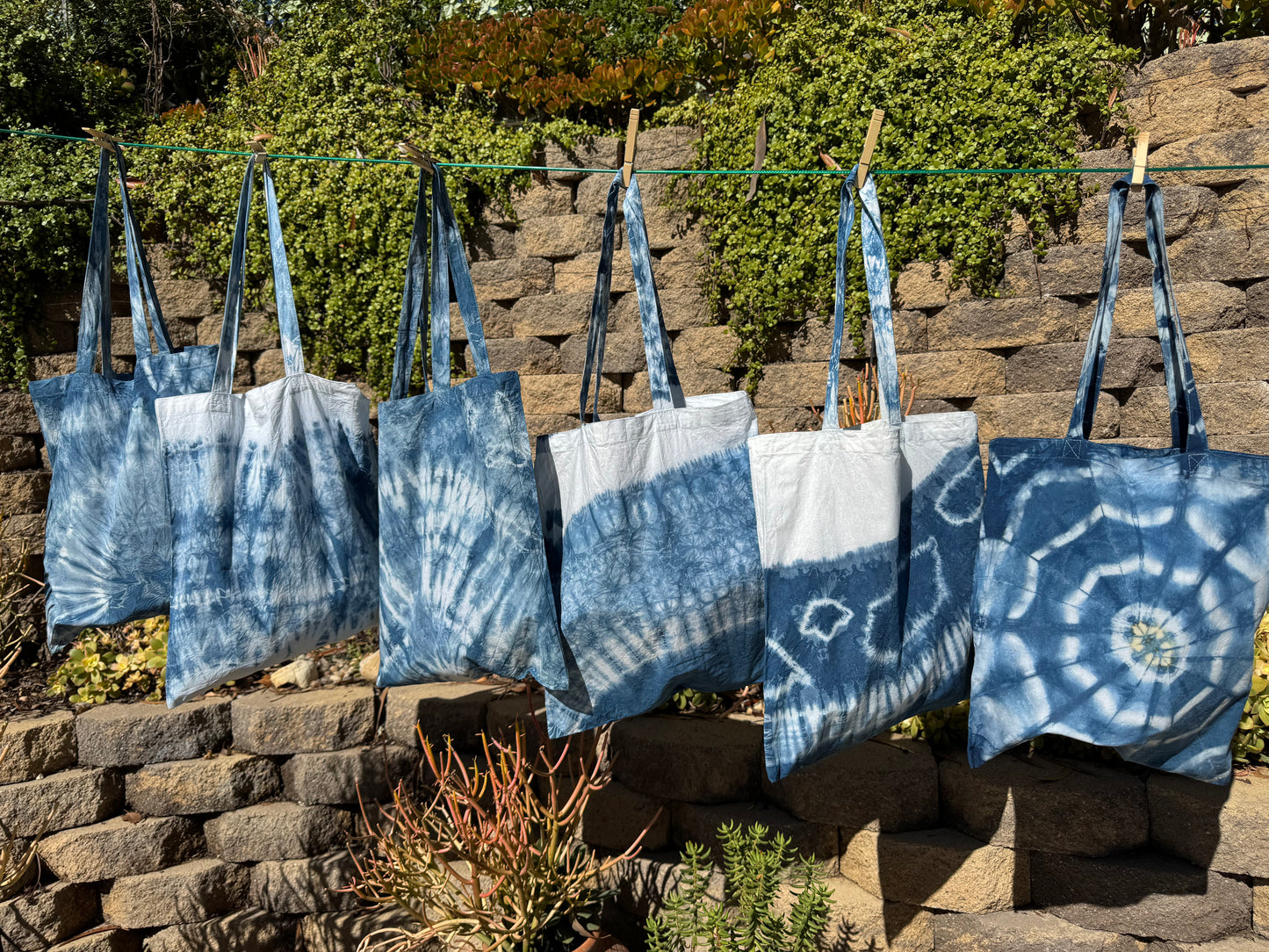 BA-01: One-of-a-Kind Hand-Dyed Batik Tote · 100% Pre-Washed Cotton