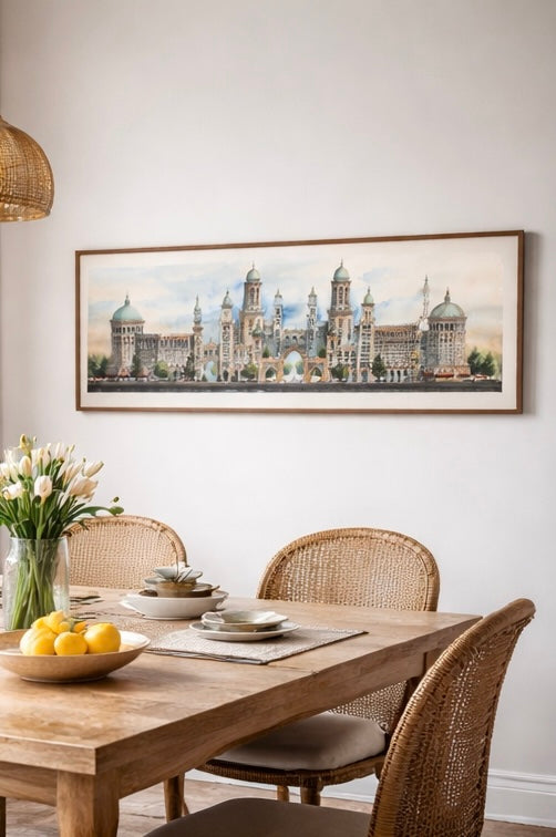 City of Golden Spires – Limited Edition Architectural Art Print | Cityscape Wall Decor (AP-01)