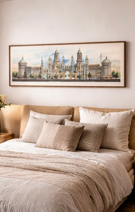 City of Golden Spires – Limited Edition Architectural Art Print | Cityscape Wall Decor (AP-01)