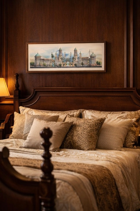 City of Golden Spires – Limited Edition Architectural Art Print | Cityscape Wall Decor (AP-01)