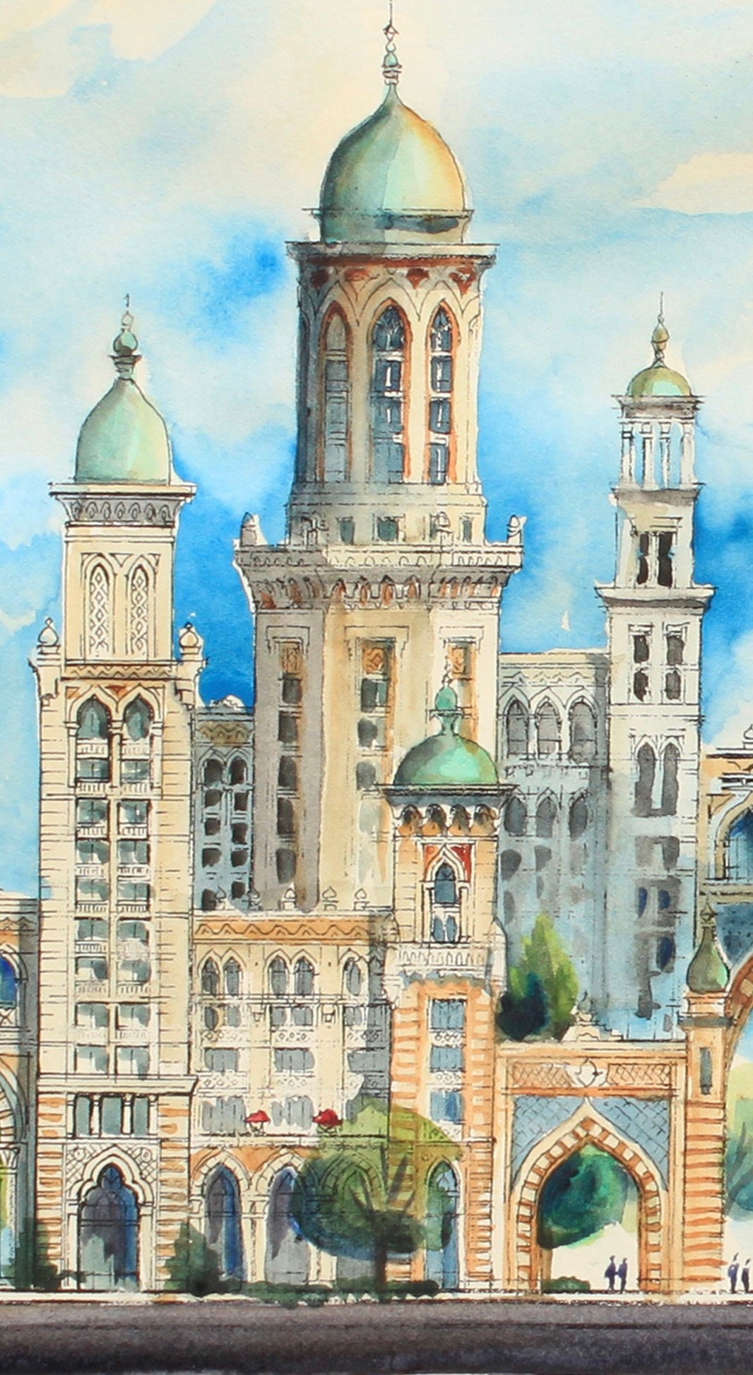 City of Golden Spires – Limited Edition Architectural Art Print | Cityscape Wall Decor (AP-01)