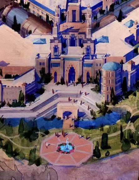 AP-04: Echoes of a Perfect City – Limited Edition Signed Art Print (12x16) by Kurt Xu | Architectural Cityscape Wall Art | Fine Art Illustration