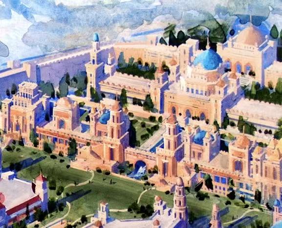 AP-04: Echoes of a Perfect City – Limited Edition Signed Art Print (12x16) by Kurt Xu | Architectural Cityscape Wall Art | Fine Art Illustration