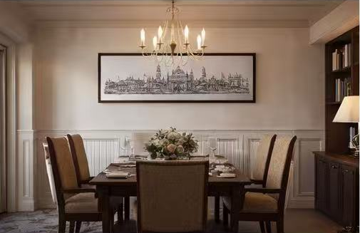 Dreams of the Golden Kingdom – Linework Panorama, Signed Limited Edition 8x38 Architectural Print (AP-06)