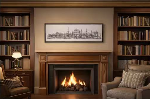 Dreams of the Golden Kingdom – Linework Panorama, Signed Limited Edition 8x38 Architectural Print (AP-06)