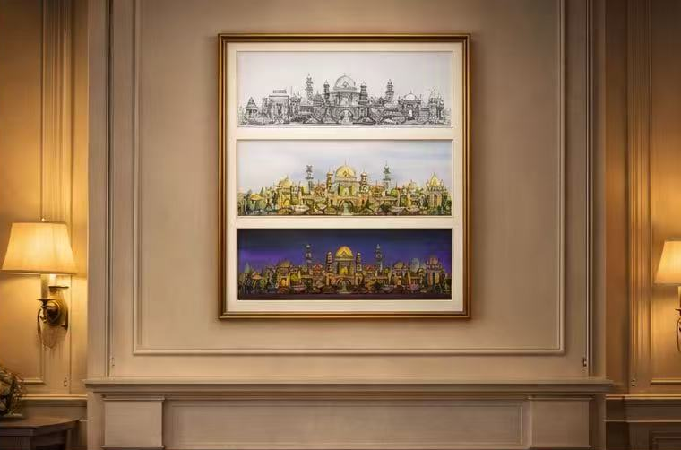 Golden Kingdom Trilogy – Three-Scene Limited Edition Architectural Print, 12x16 (AP-08)