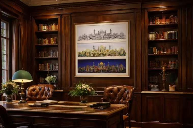 Golden Kingdom Trilogy – Three-Scene Limited Edition Architectural Print, 12x16 (AP-08)