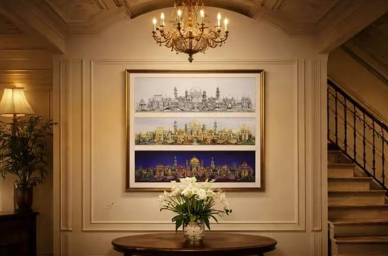 Golden Kingdom Trilogy – Three-Scene Limited Edition Architectural Print, 12x16 (AP-08)