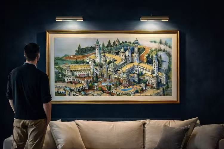 AP-09: Crown of the Valley – Limited Edition Signed Art Print (12x16) by Kurt Xu | Architectural Cityscape Wall Art | Fine Art Illustration