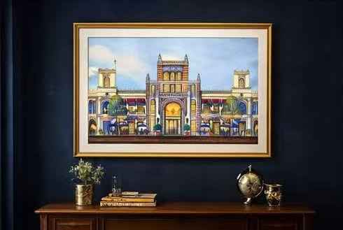 AP-11: The Heart of the City – Limited Edition Signed Art Print by Kurt Xu (12x16) | Architectural Cityscape Wall Art | Fine Art Illustration