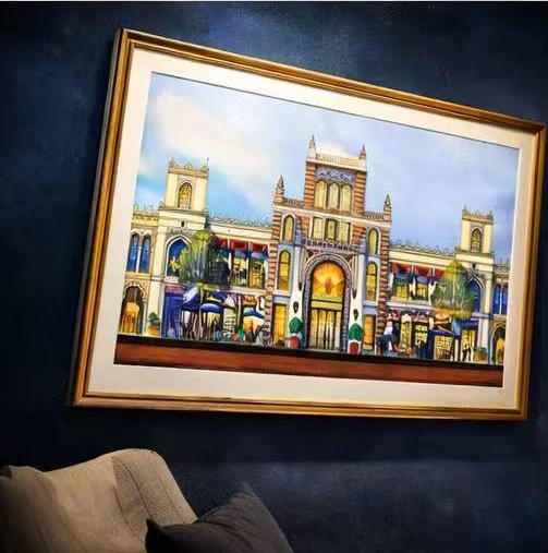 AP-11: The Heart of the City – Limited Edition Signed Art Print by Kurt Xu (12x16) | Architectural Cityscape Wall Art | Fine Art Illustration