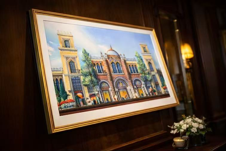 AP-12: An Evening Beneath the Arches – 12x16 Limited Edition Signed Art Print by Kurt Xu | Architectural Cityscape Wall Art