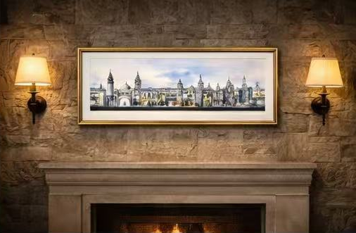 AP-13: From Shadow Into Light – Limited Edition Signed Panoramic Art Print by Kurt Xu | 8x26 Architectural Cityscape Wall Art | Fine Art Print (Frameless)