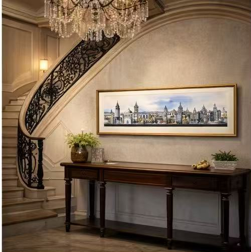 AP-13: From Shadow Into Light – Limited Edition Signed Panoramic Art Print by Kurt Xu | 8x26 Architectural Cityscape Wall Art | Fine Art Print (Frameless)