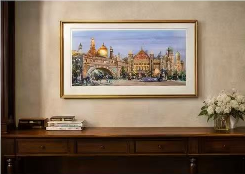 AP-14: Whispers of a Royal Square – Limited Edition Signed Art Print by Kurt Xu | Architectural Watercolor Painting | 12x16 Wall Art