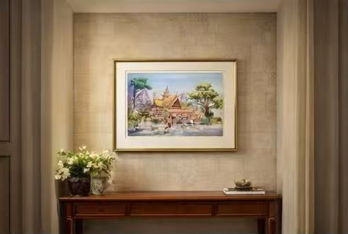 AP-15: Where the Temple Breathes – Limited Edition Signed Art Print by Kurt Xu | 12x16 Watercolor Architecture Wall Art | Asian Temple Landscape Decor