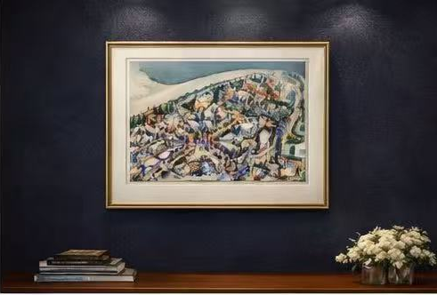 AP-16: Where Empires Sleep – Limited Edition Signed Art Print by Kurt Xu | 12x16 Architectural Cityscape Wall Art | Fine Art Illustration | Collector Artwork