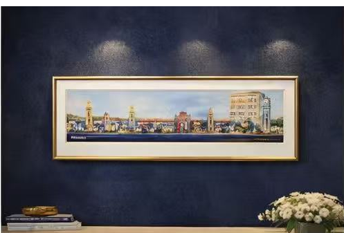 AP-18: A Lifetime Beneath the Arches – Limited Edition Signed Panoramic Art Print 8x26 | Architectural Cityscape Wall Art by Kurt Xu