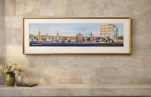 AP-18: A Lifetime Beneath the Arches – Limited Edition Signed Panoramic Art Print 8x26 | Architectural Cityscape Wall Art by Kurt Xu