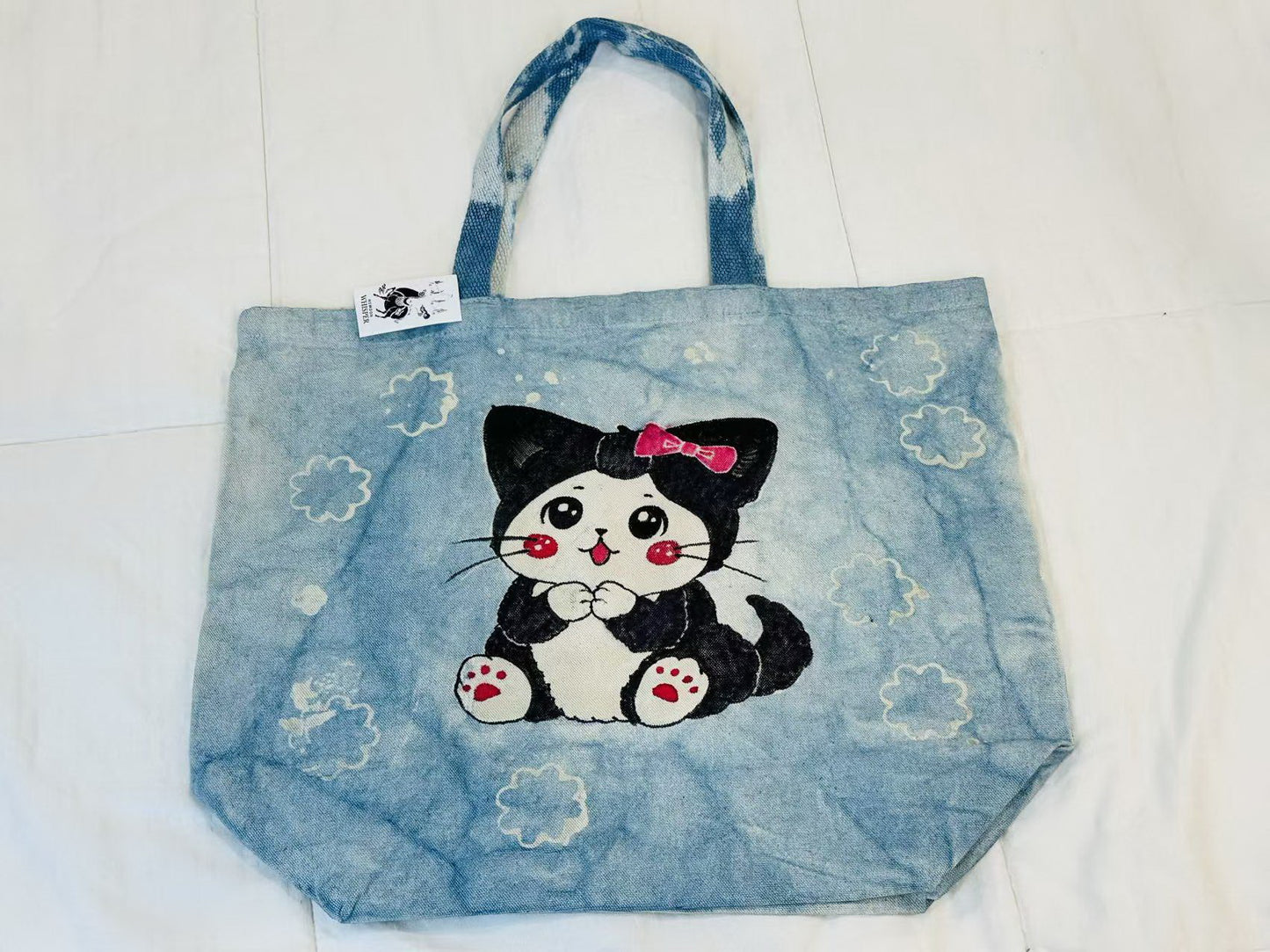 BA-05: 🐾 Handmade Indigo Batik Pet Tote Bag