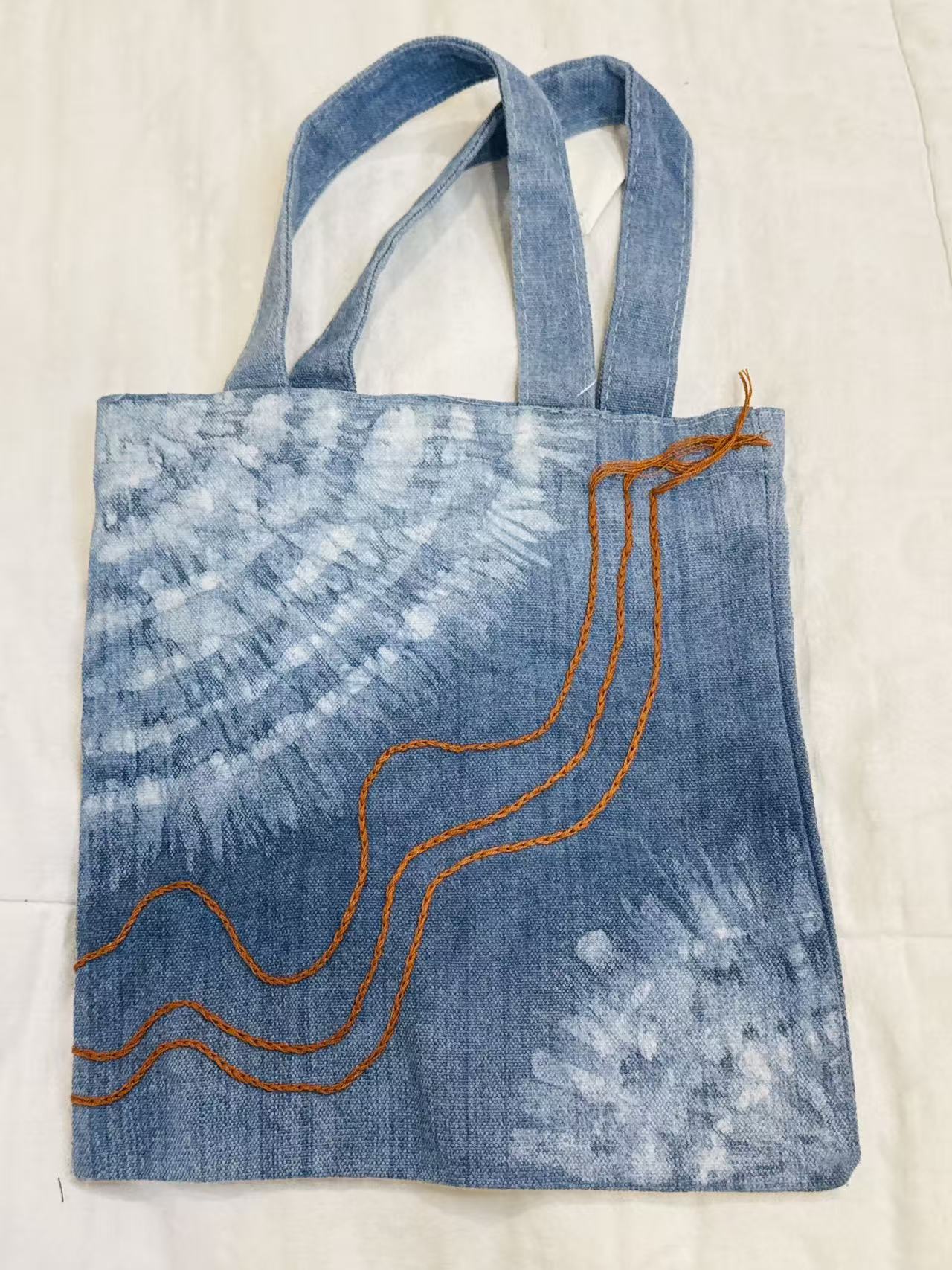 BA-10: Handmade Indigo & Embroidery Bag