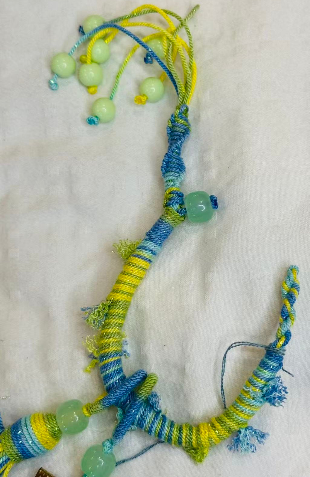 BA-15: Handmade Nüshu Batik Bag Ornament – Sunshine Character