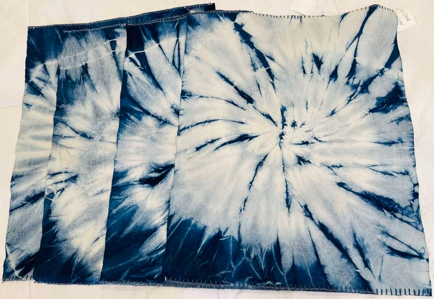 BA-19: All the Way Blossoms – Indigo Shibori Cotton Placemat