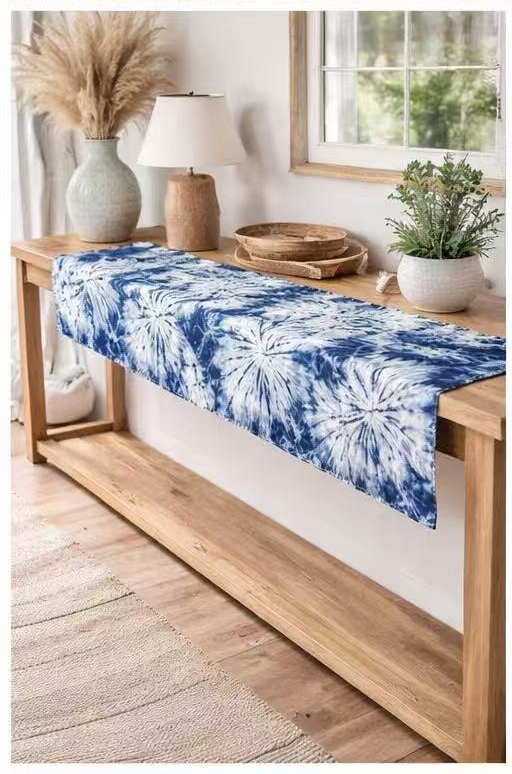 BA-22: Handmade Batik "All the Way Blossoms" Table Runner