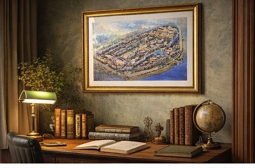 AP-04: Echoes of a Perfect City – Limited Edition Signed Art Print (12x16) by Kurt Xu | Architectural Cityscape Wall Art | Fine Art Illustration