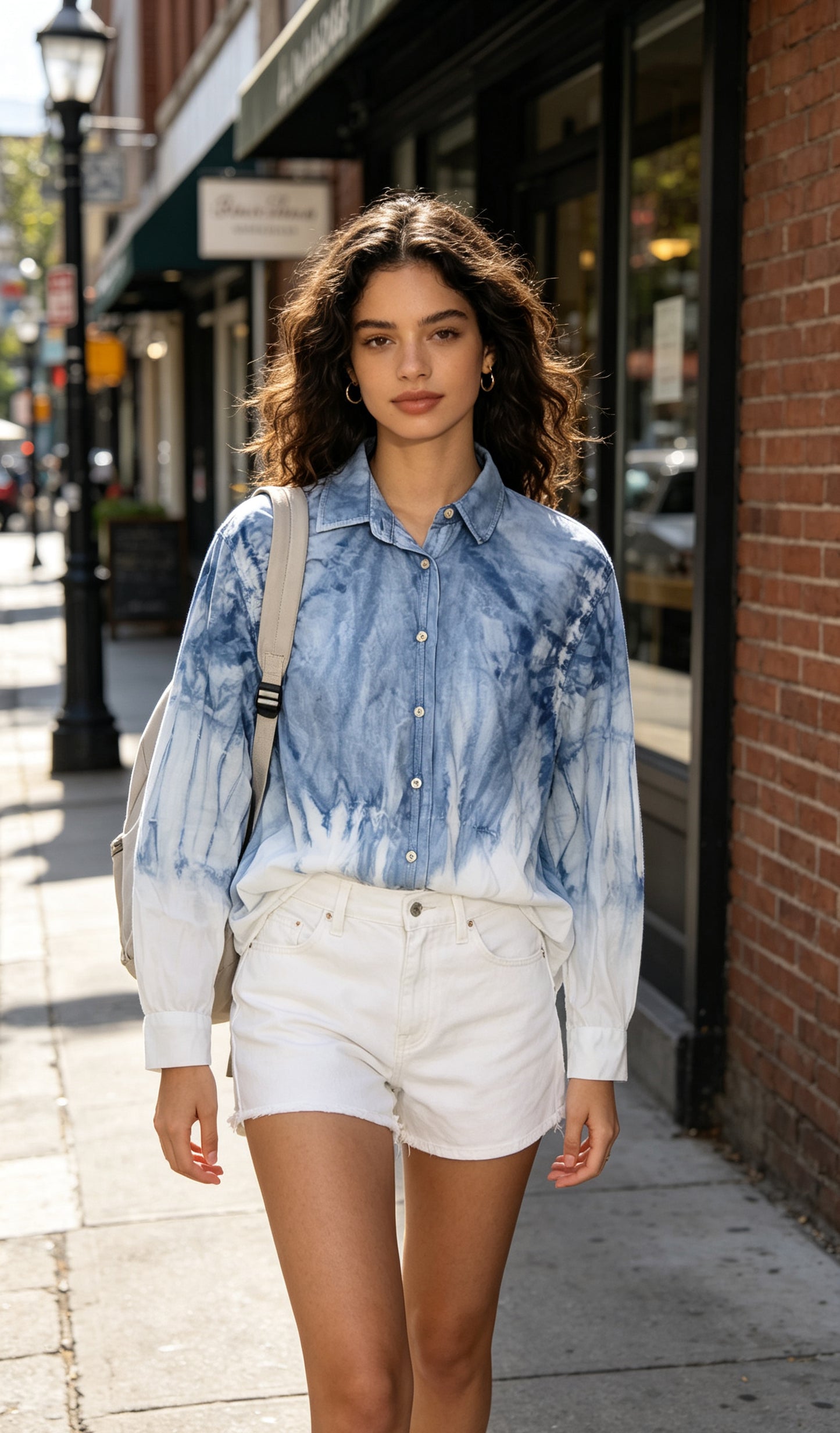 Handmade Indigo Tie-Dye Long Sleeve Shirt | Natural Cotton Hand-Dyed Overshirt | 3 Shibori Designs Available