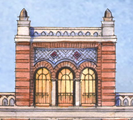 AP-18: A Lifetime Beneath the Arches – Limited Edition Signed Panoramic Art Print 8x26 | Architectural Cityscape Wall Art by Kurt Xu