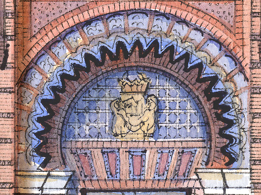 AP-12: An Evening Beneath the Arches – 12x16 Limited Edition Signed Art Print by Kurt Xu | Architectural Cityscape Wall Art