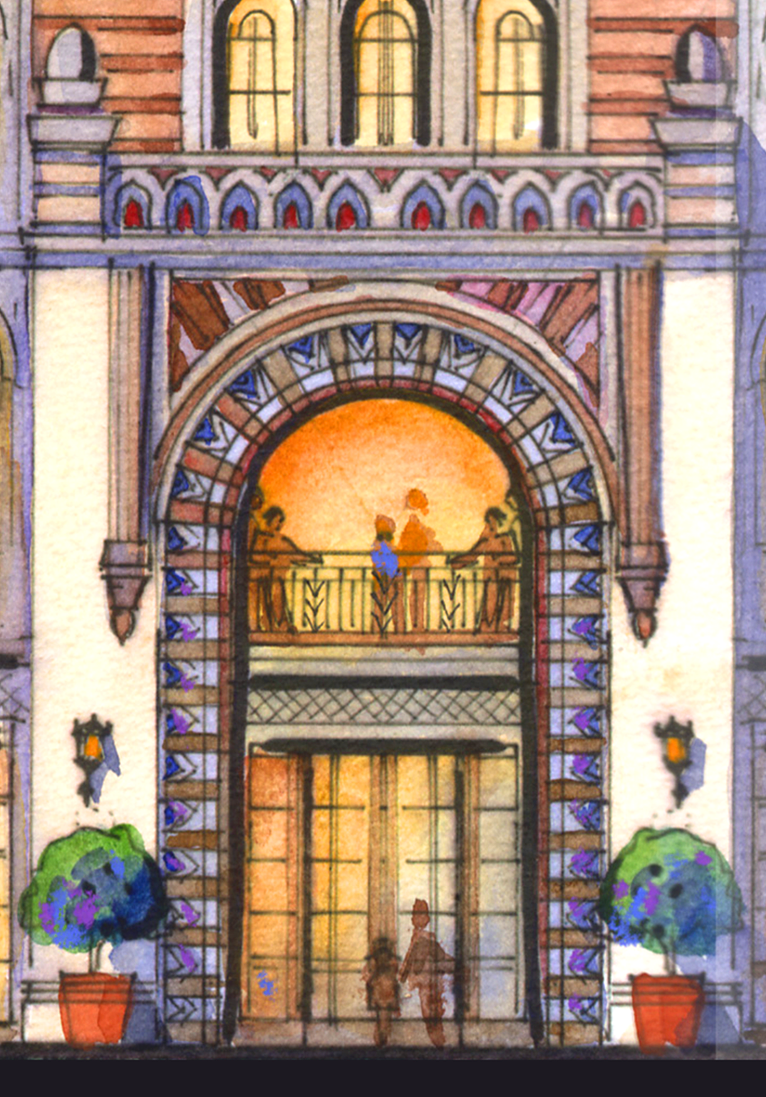 AP-11: The Heart of the City – Limited Edition Signed Art Print by Kurt Xu (12x16) | Architectural Cityscape Wall Art | Fine Art Illustration