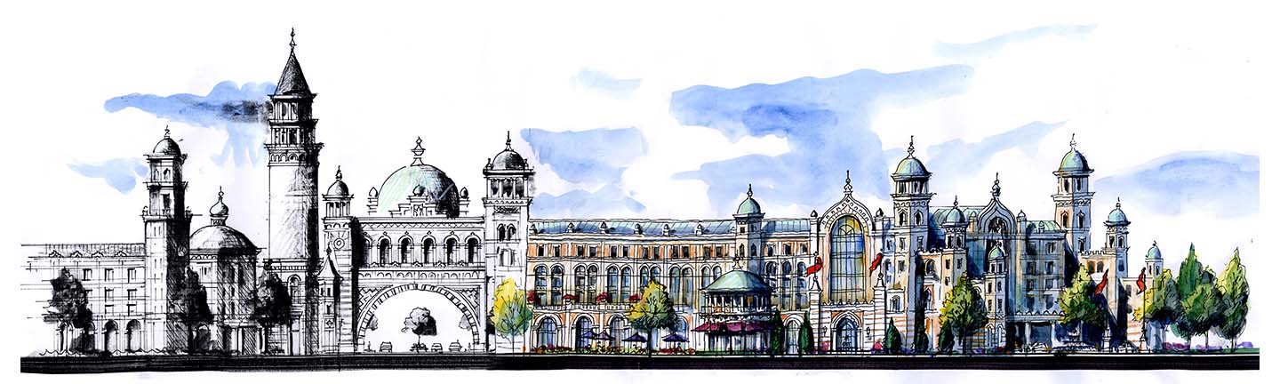 AP-13: From Shadow Into Light – Limited Edition Signed Panoramic Art Print by Kurt Xu | 8x26 Architectural Cityscape Wall Art | Fine Art Print (Frameless)