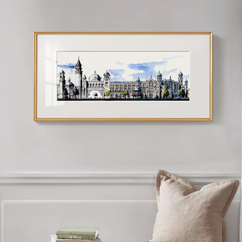 AP-13: From Shadow Into Light – Limited Edition Signed Panoramic Art Print by Kurt Xu | 8x26 Architectural Cityscape Wall Art | Fine Art Print (Frameless)