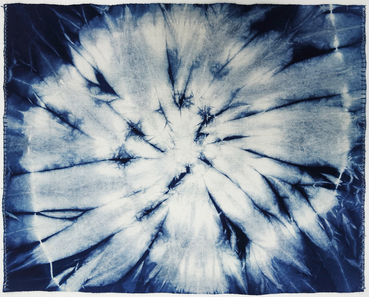 BA-19: All the Way Blossoms – Indigo Shibori Cotton Placemat