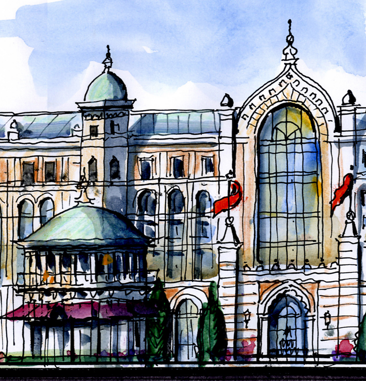 AP-13: From Shadow Into Light – Limited Edition Signed Panoramic Art Print by Kurt Xu | 8x26 Architectural Cityscape Wall Art | Fine Art Print (Frameless)