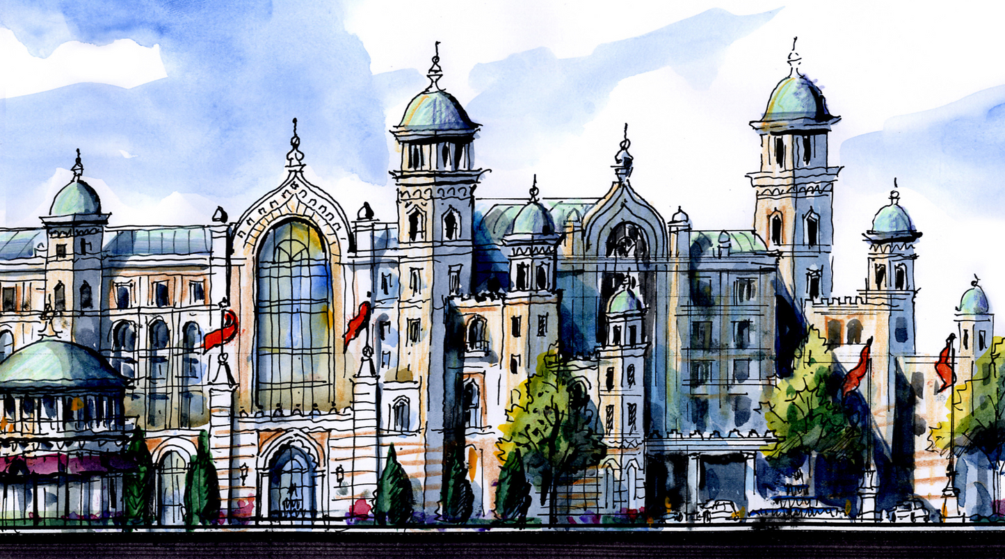 AP-13: From Shadow Into Light – Limited Edition Signed Panoramic Art Print by Kurt Xu | 8x26 Architectural Cityscape Wall Art | Fine Art Print (Frameless)