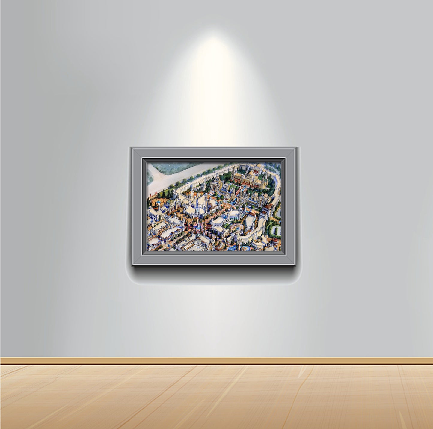 AP-16: Where Empires Sleep – Limited Edition Signed Art Print by Kurt Xu | 12x16 Architectural Cityscape Wall Art | Fine Art Illustration | Collector Artwork