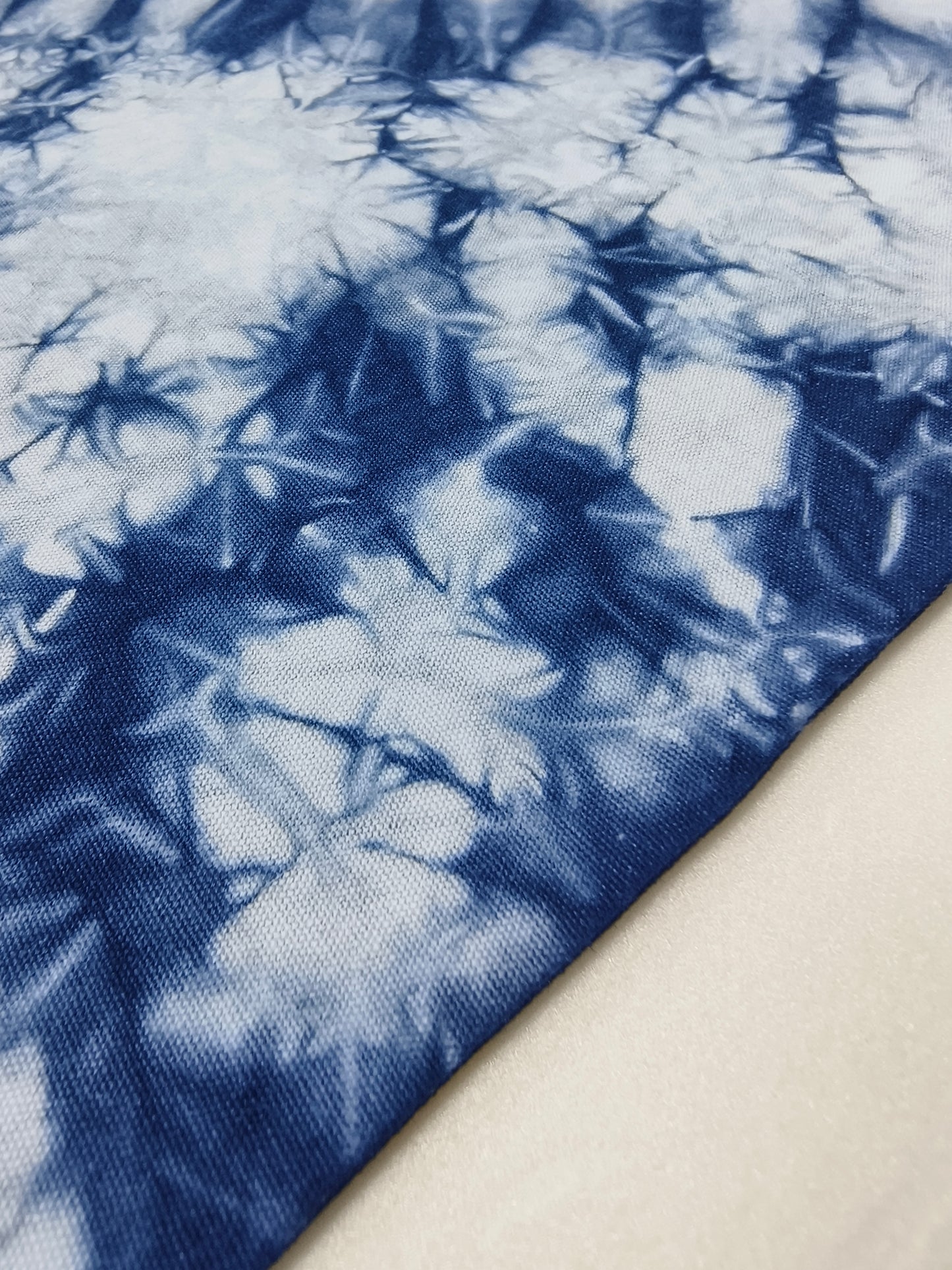 Indigo Batik Pillow Cover – "Starry Galaxy" Hand Tie-dye Diagonal Color Block Pillow Cover | Modern Minimalist Wabi Sabi Home Decor, Cotton Boho Farmhouse Decor #BH06H