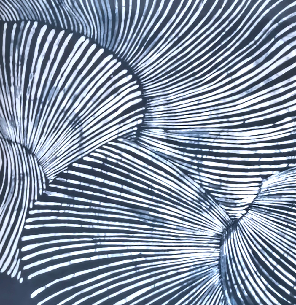 Handmade Indigo Batik Wall Art | Blue & White Tides | Ocean Wave Textile Art on Linen | Minimalist Coastal Japandi Decor