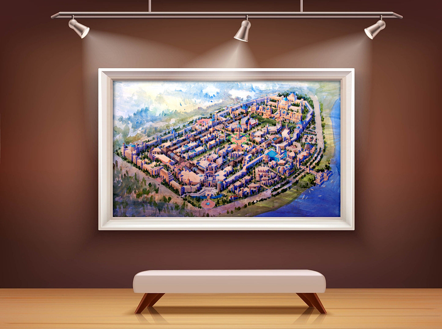 AP-04: Echoes of a Perfect City – Limited Edition Signed Art Print (12x16) by Kurt Xu | Architectural Cityscape Wall Art | Fine Art Illustration